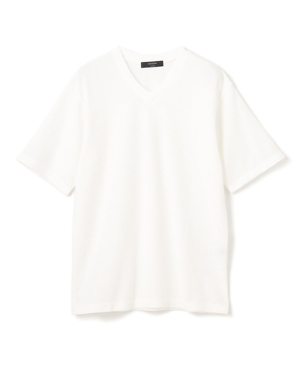 JOSEPH HOMME 新素材【清涼感】メランジクロスジャージー　Vネック半袖カットソー 