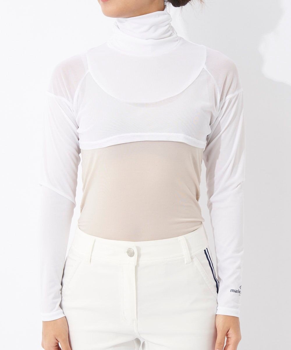 FILA GOLF／marie claire 【Marie claire sports】メッシュ切替ハイネックボレロ丈アンダーシャツ 