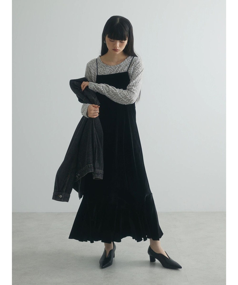 Green Parks armonia．ベロアキャミワンピース 