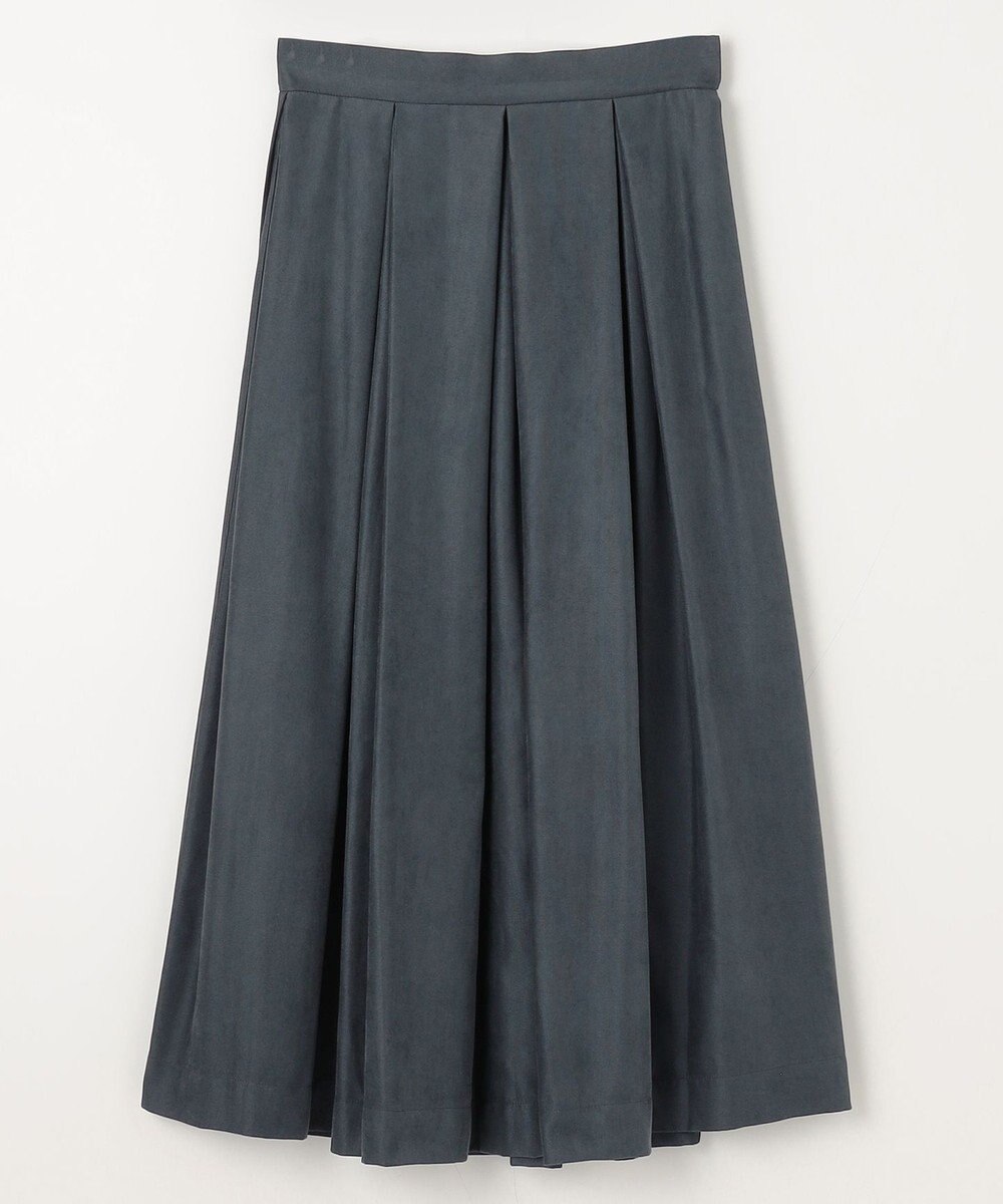 ANY 【ウエストゴム】ベロアタッチタックスカート 