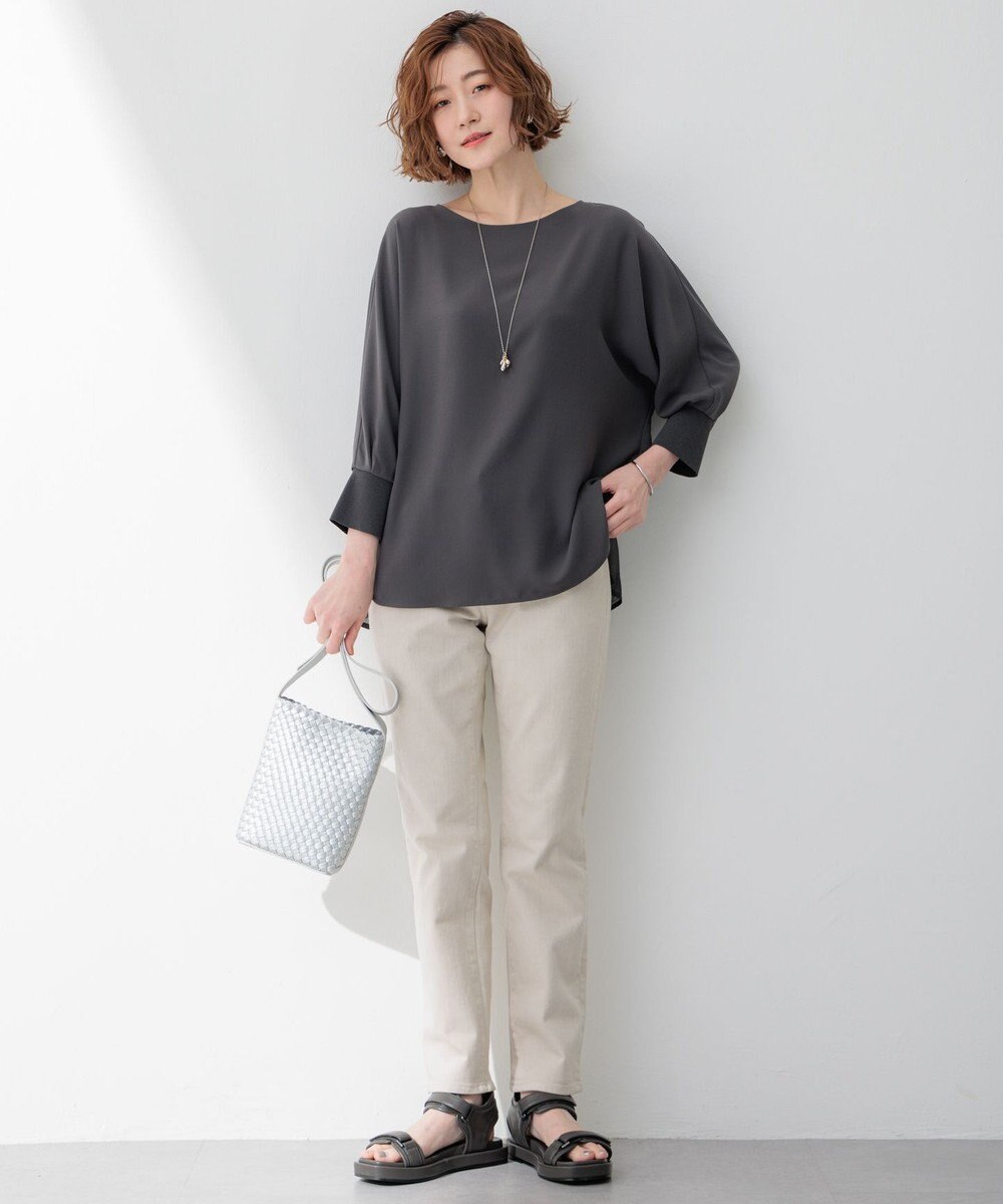 23区 S 【洗える/一部店舗限定】ストレッチジョーゼット シアー カットソー 