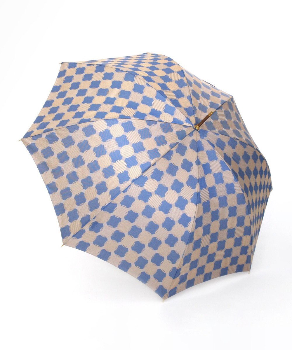 槇田商店 ノルディック ドットコラージュ ブルー 長傘 