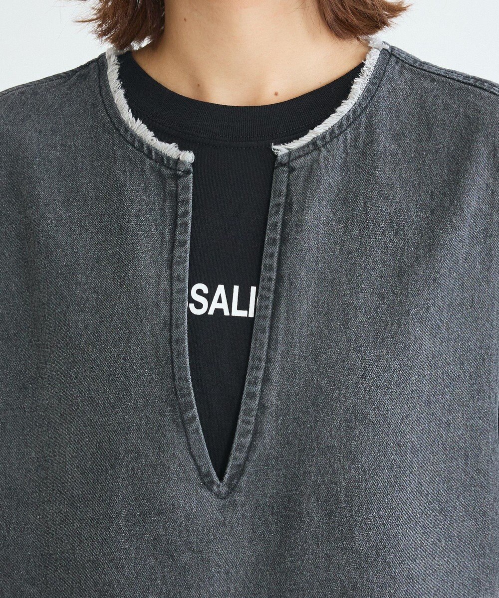 Green Parks フリンジ付きデニムベスト 