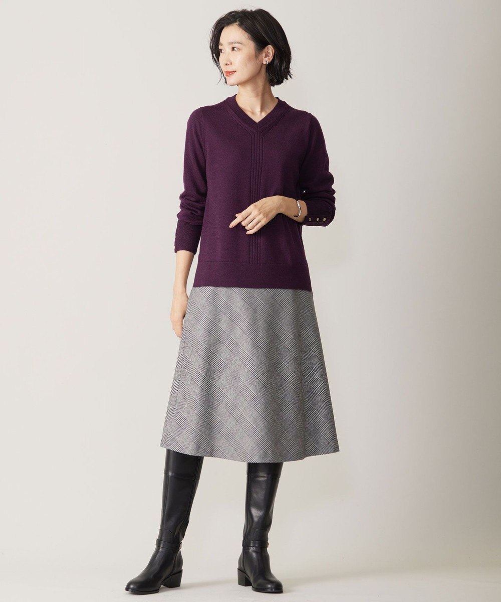 J.PRESS LADIES CLEAR LIGHT WOOL Vネック ニット 