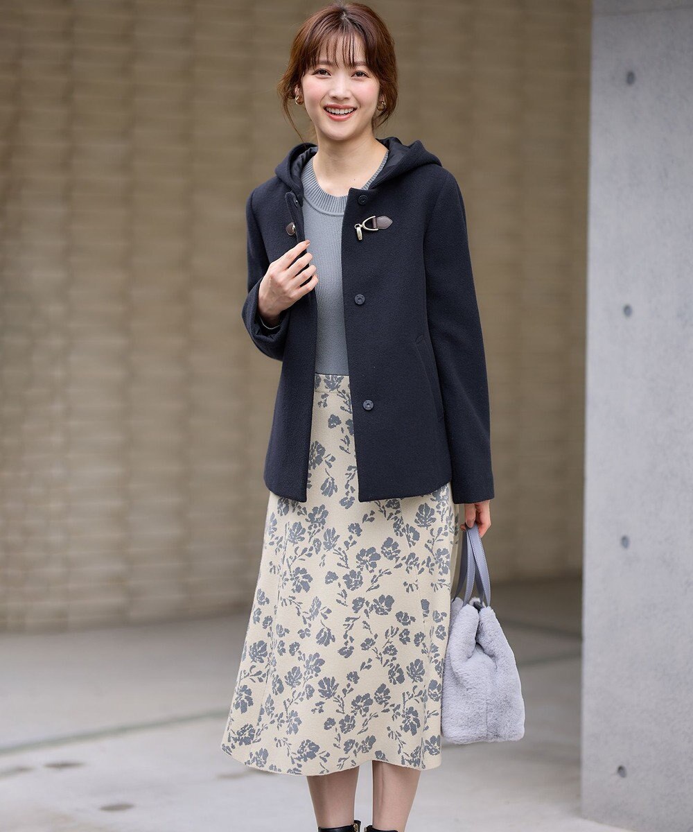 ANY SIS 【2WAY】ファインウールモッサ ショートコート 