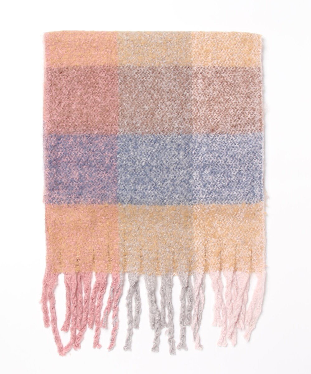 UNBILLION カシュネ cache nez / 起毛ブロックチェックストール 