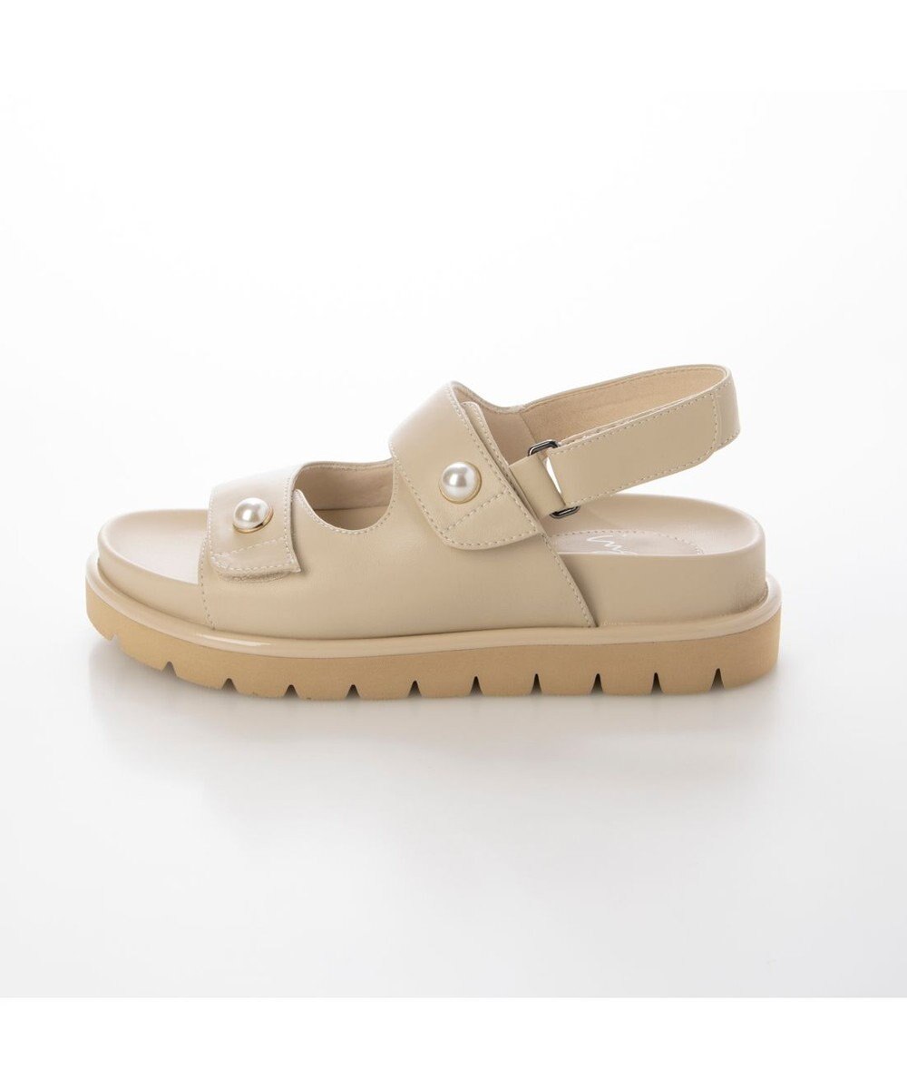 ing <ing>パールモチーフフッドベッドサンダル 