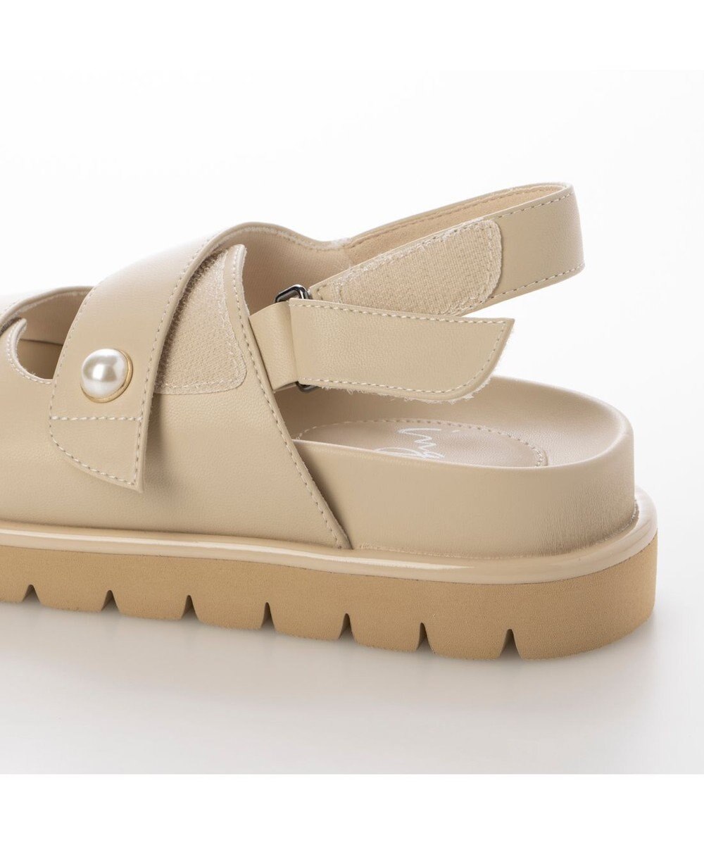 ing <ing>パールモチーフフッドベッドサンダル 