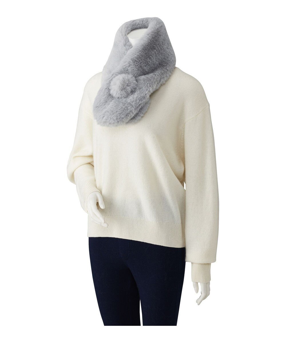 MOONBAT 【洗える】estaa うさしっぽマフラー 