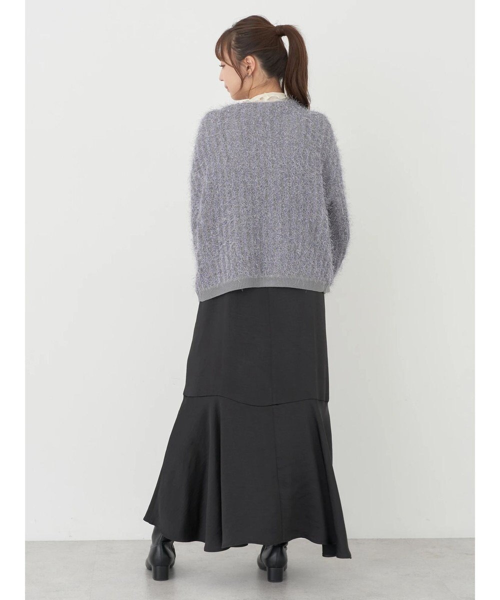 earth music&ecology ふさふさショートカーディガン 