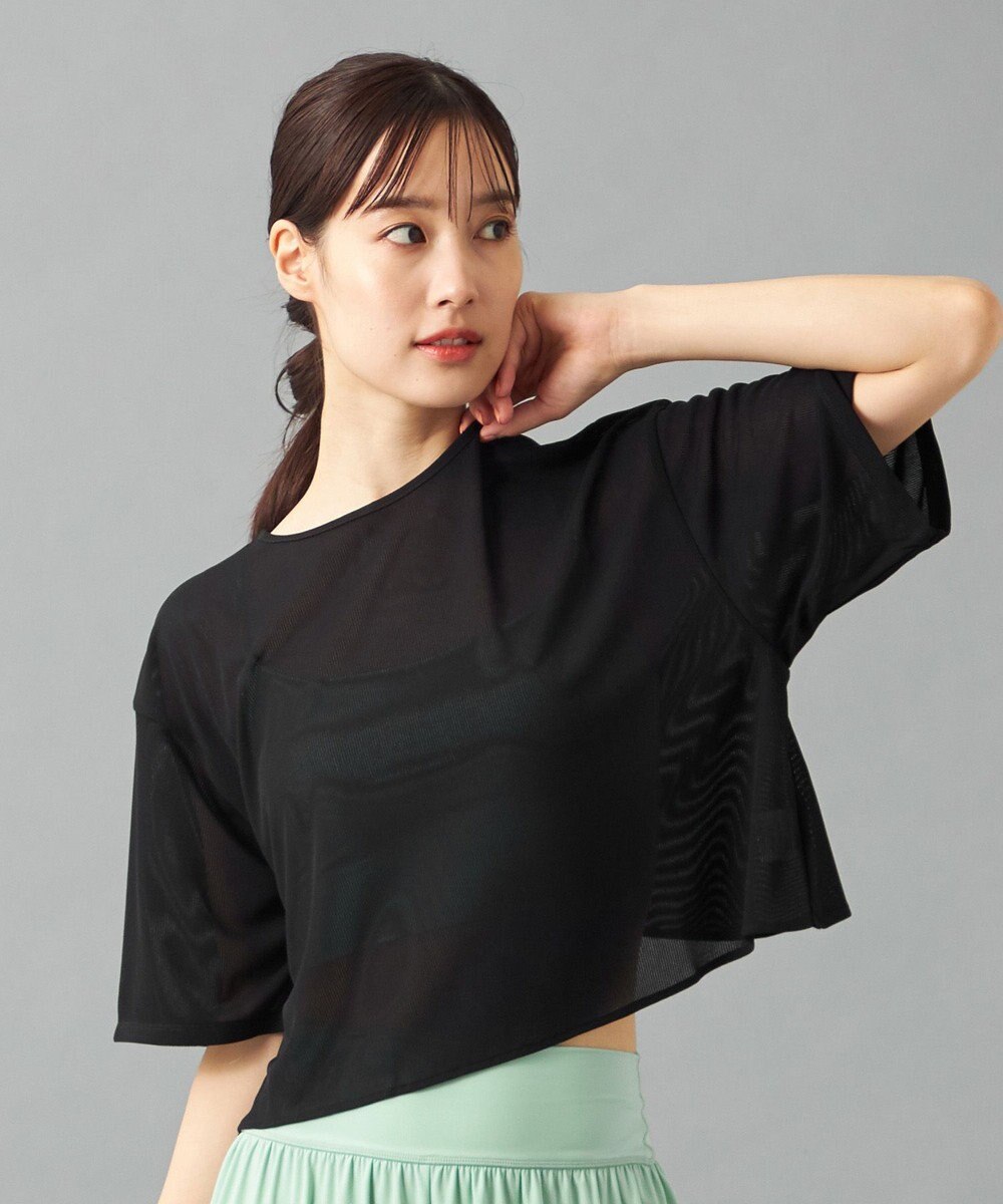 Chacott Chacott BALANCE シアーリブバックシャンTシャツ 
