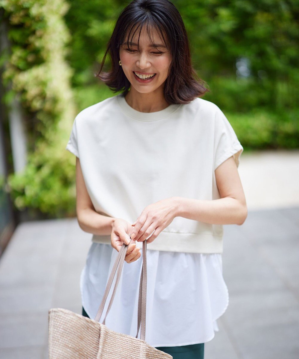 ANY L 裏毛レイヤード風トップス 