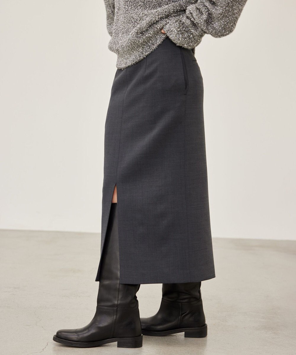 BEIGE， 【Precious 2月号掲載】LAC / 2WAYストレッチIラインスカート 