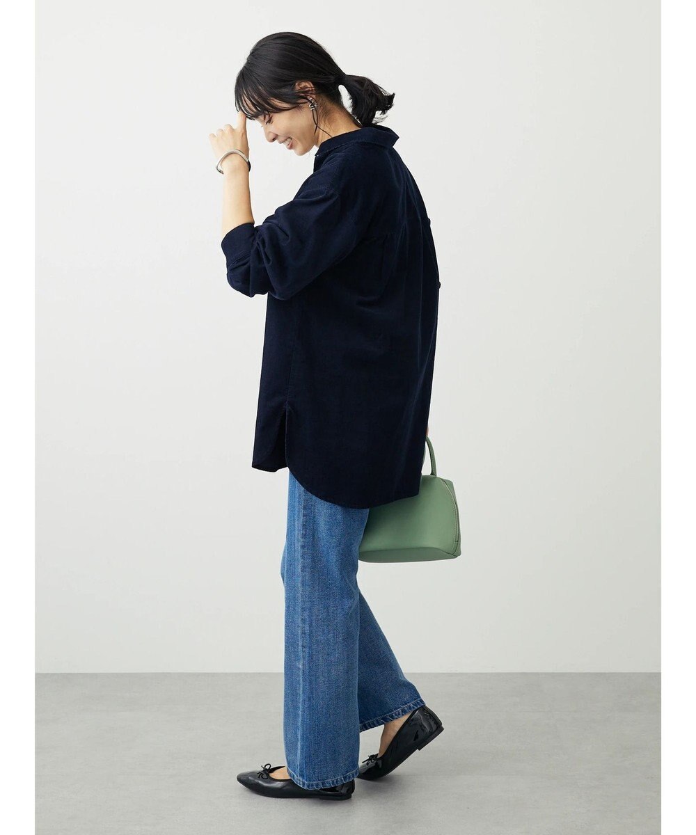 Green Parks 柔らかい細コールシャツ 