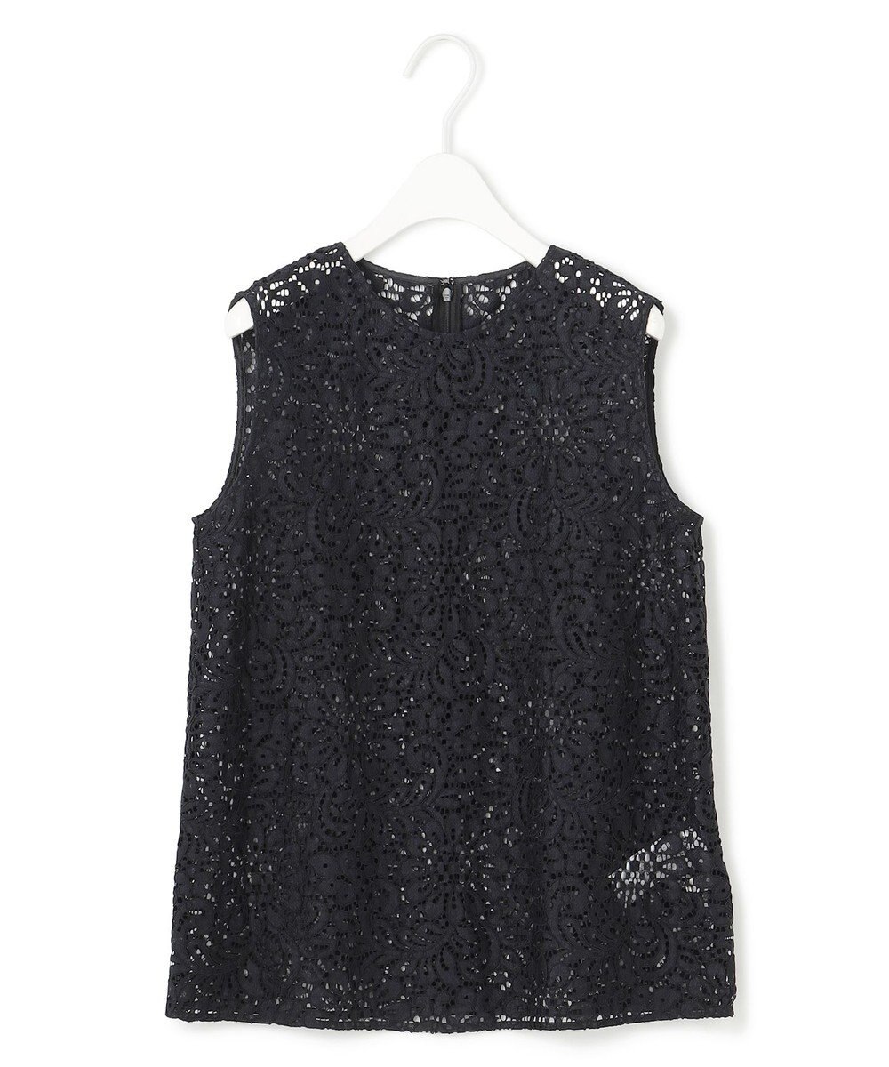 ICB L 【洗える】 ナイロンコードレース ブラウス 