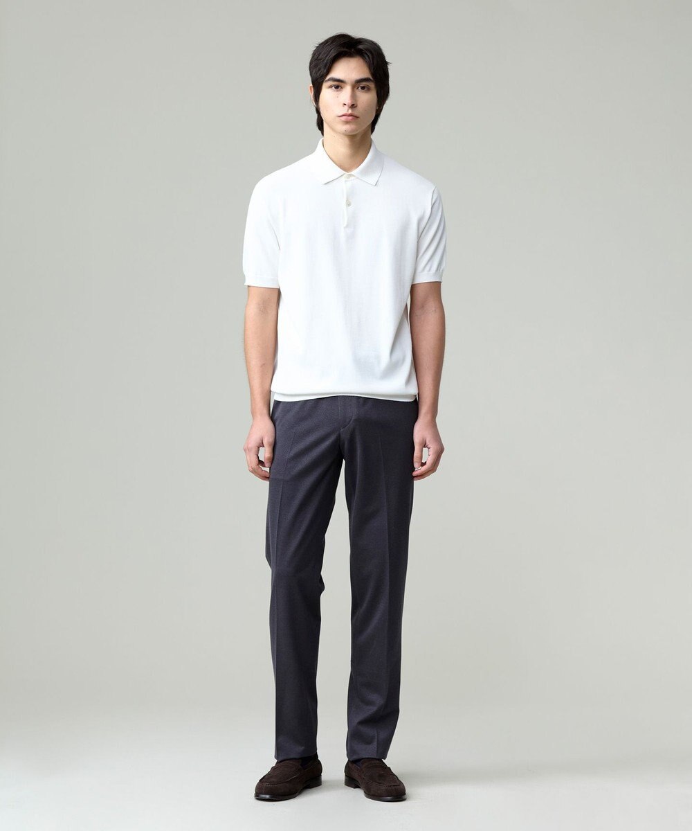 J.PRESS MEN 機能×縫製₌快適な着心地 「高見え」ニットポロ【接触冷感 / 洗える】ホールガーメントニット ポロシャツ 