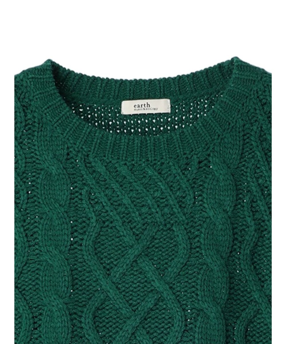earth music&ecology ウォッシャブルケーブルプルオーバー 