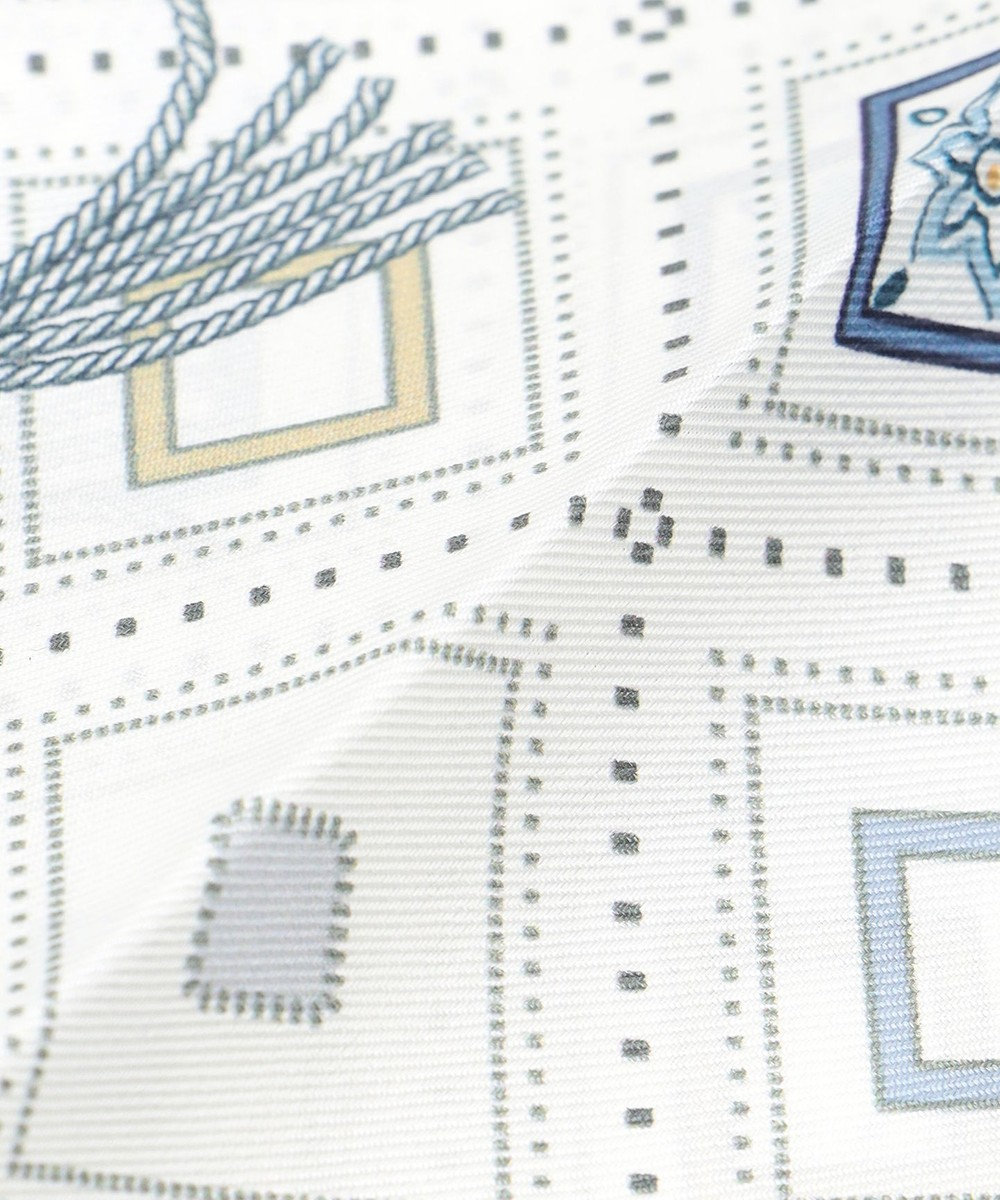 J.PRESS LADIES azulejoスクエアプリント スカーフ 