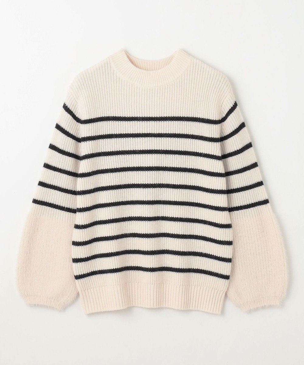 ANY ラムウールフェザーコンビプルオーバー 