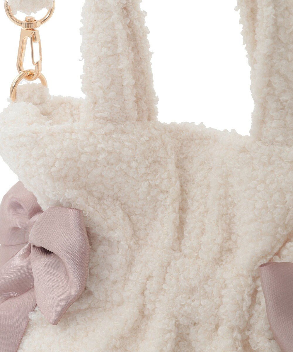 Maison de FLEUR ボアダブルリボン2Wayトートバッグ 