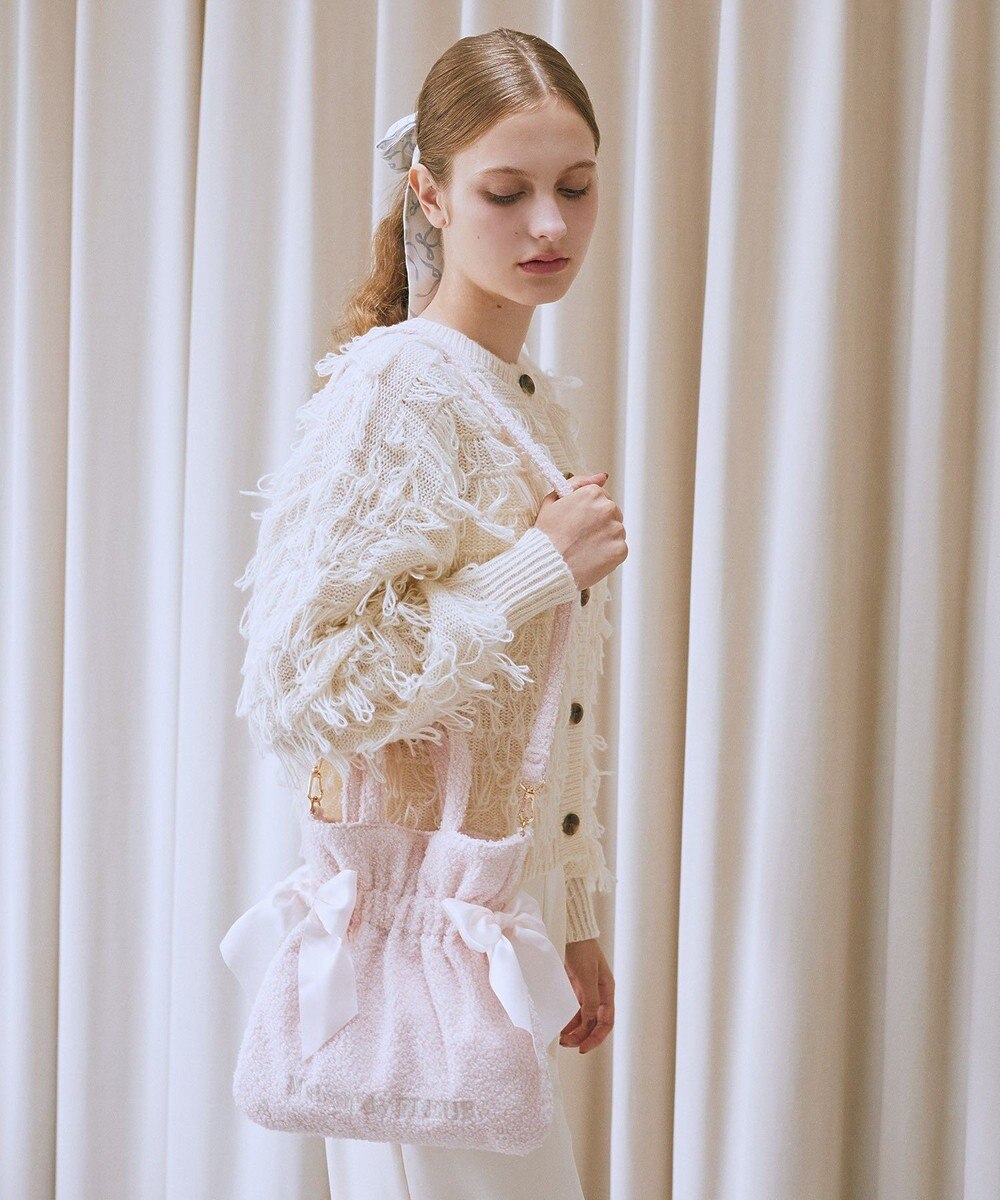 Maison de FLEUR ボアダブルリボン2Wayトートバッグ 