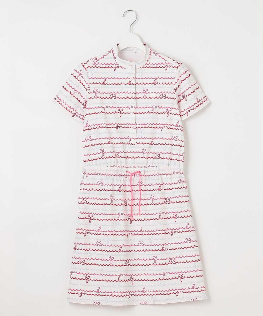 23区GOLF 機能素材で快適なラウンドを【WOMEN】ウェーブロゴ柄 ワンピース 