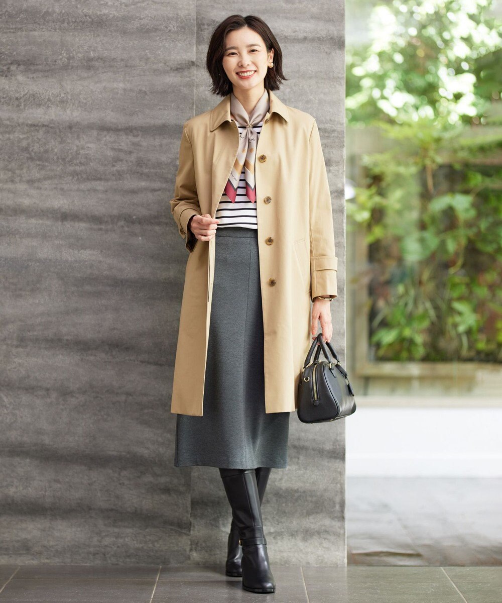 J.PRESS LADIES 【洗える】デュアルウォームポンチ スカート 