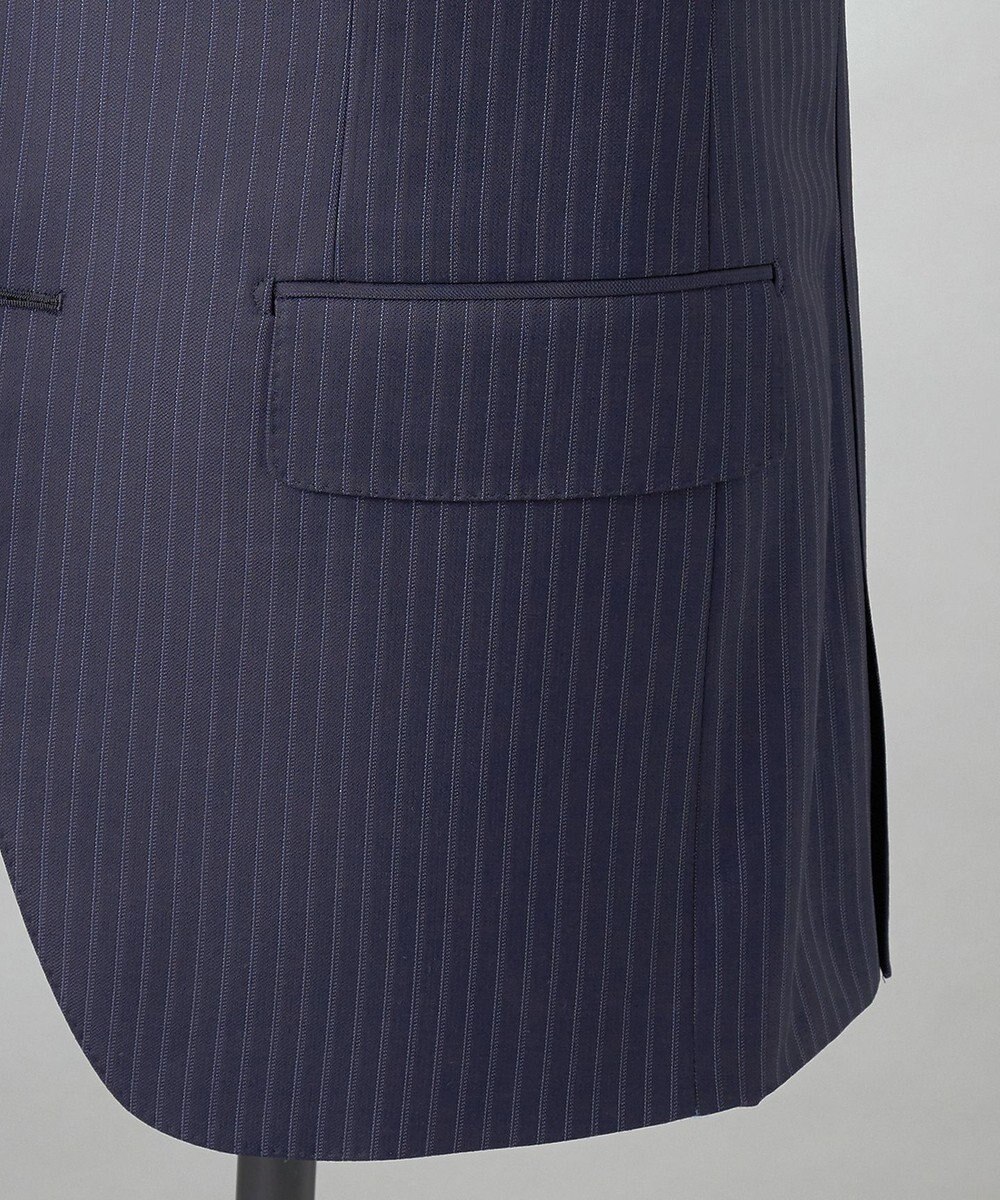 GOTAIRIKU 【Loro Piana Fabric】365 通年スーツ(ネイビー×ストライプ) 