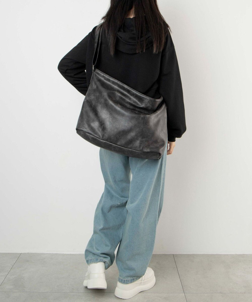 WEGO 【ユニセックス着用ITEM】レザータッチBIGショルダー 