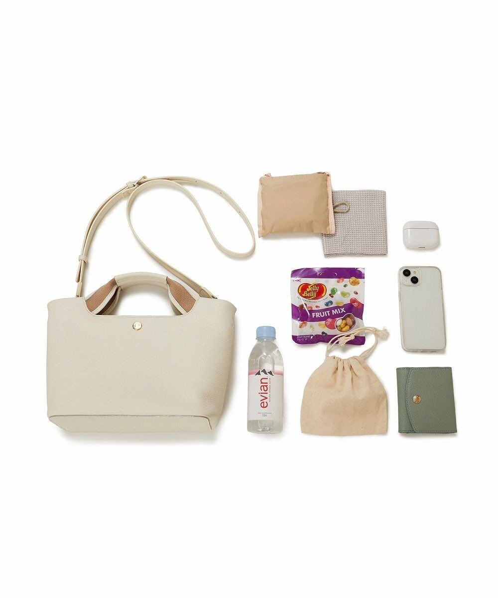 TOPKAPI 【TREASURE TOPKAPI】ソフトシュリンク テープハンドル ショルダー付きミニ トート バッグ 