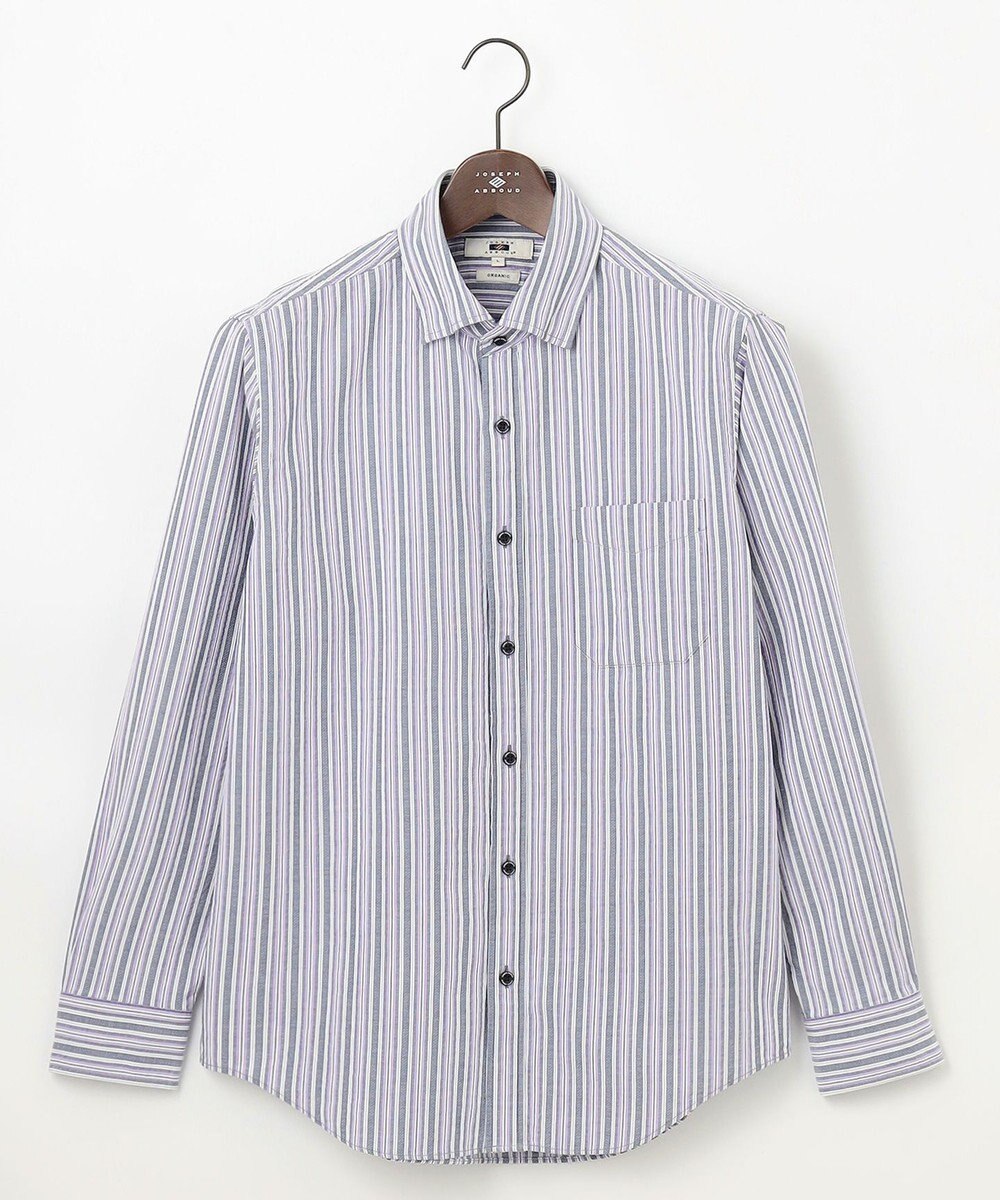 JOSEPH ABBOUD 【オーガニックコットン使用】 オーガニックコードストライプ シャツ 