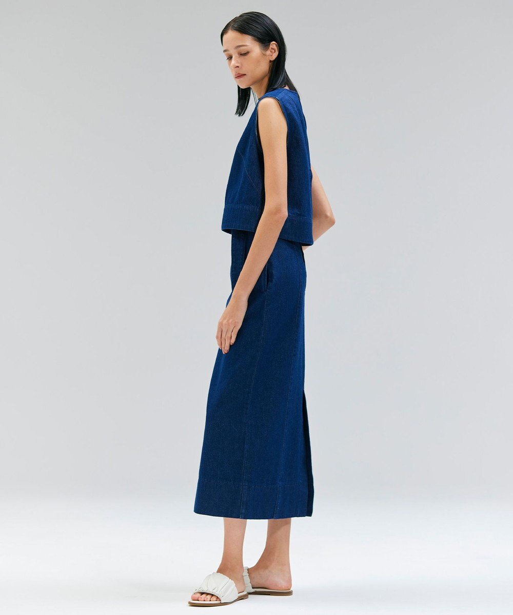 BEIGE， 【洗える・Oggi ８月号掲載】NAVIGLIO / ショート丈ノースリーブデニムブラウス 