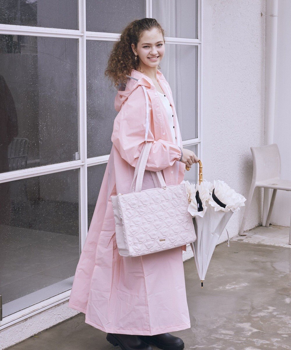Maison de FLEUR 撥水加工リボンキルティングトートバッグ 