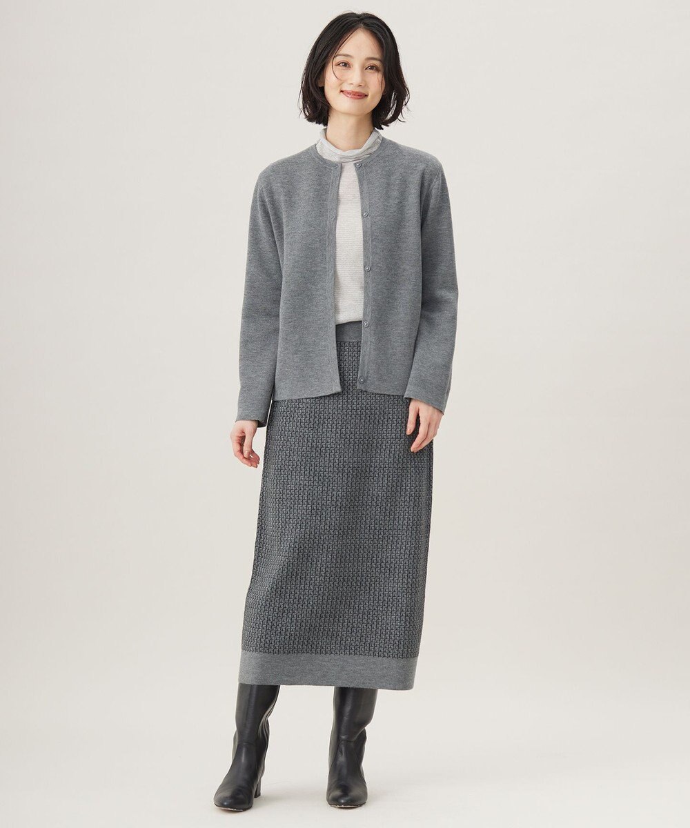 自由区 S 【洗える】ラメボーダー ニット 