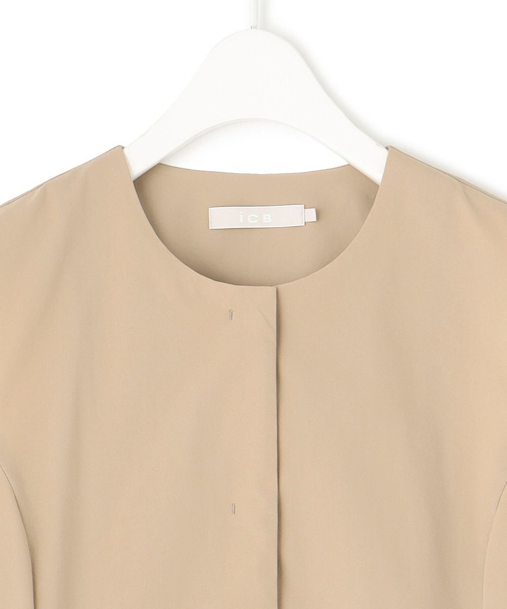 ICB L 【接触冷感・UVカット・撥水・洗える】 プルーフ4WAYタフタ ジレブラウス 