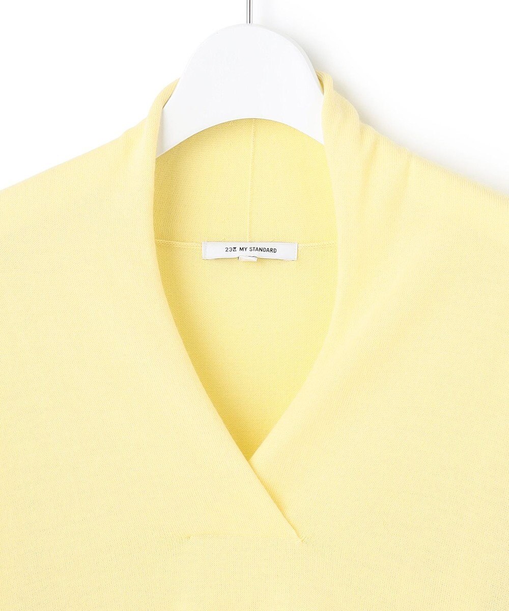 23区 S 【10色展開】ウーステッドウール 重ね襟Vネック ニット 