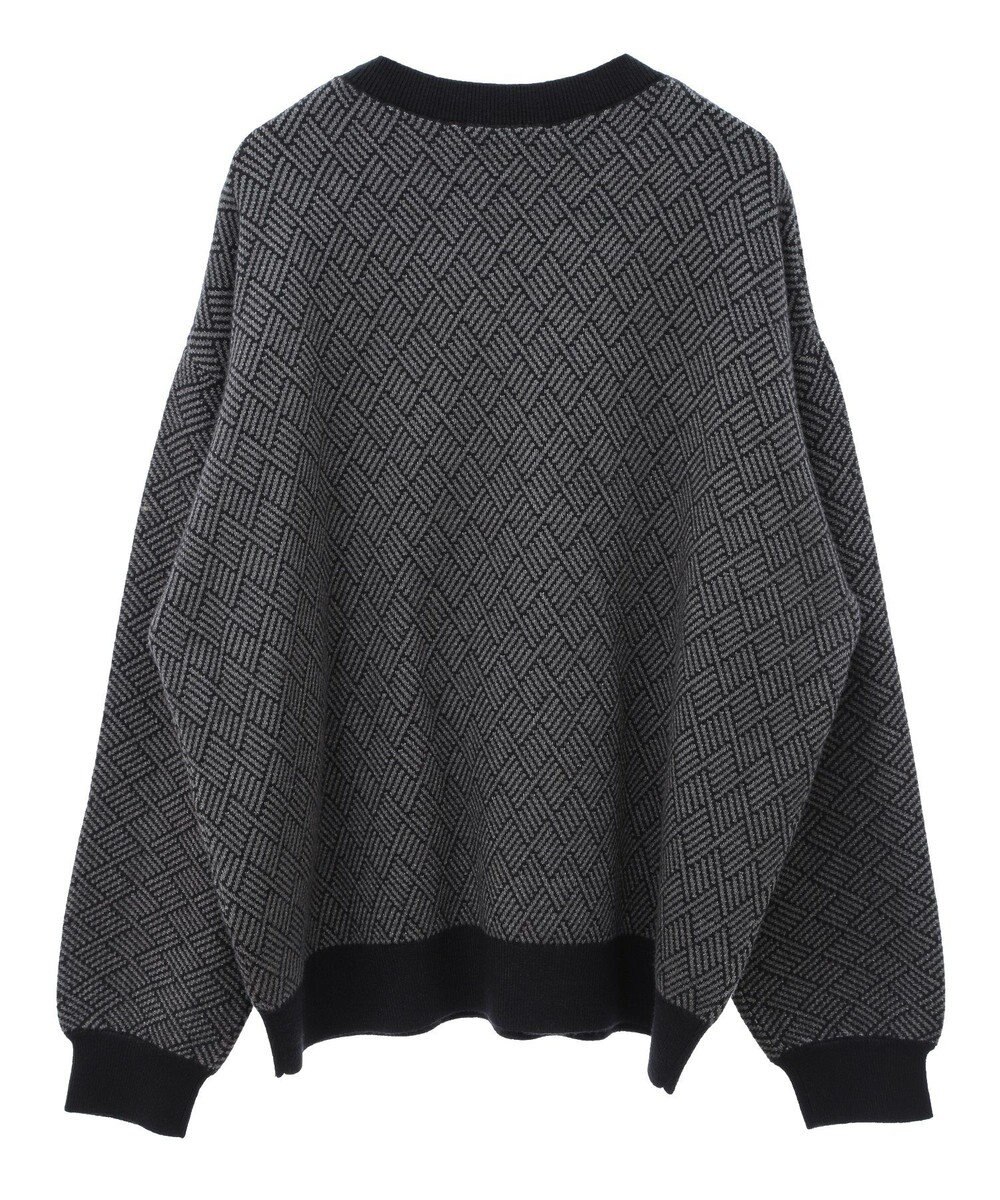 AMERICAN HOLIC バイパチ幾何学柄ニットプルオーバー 