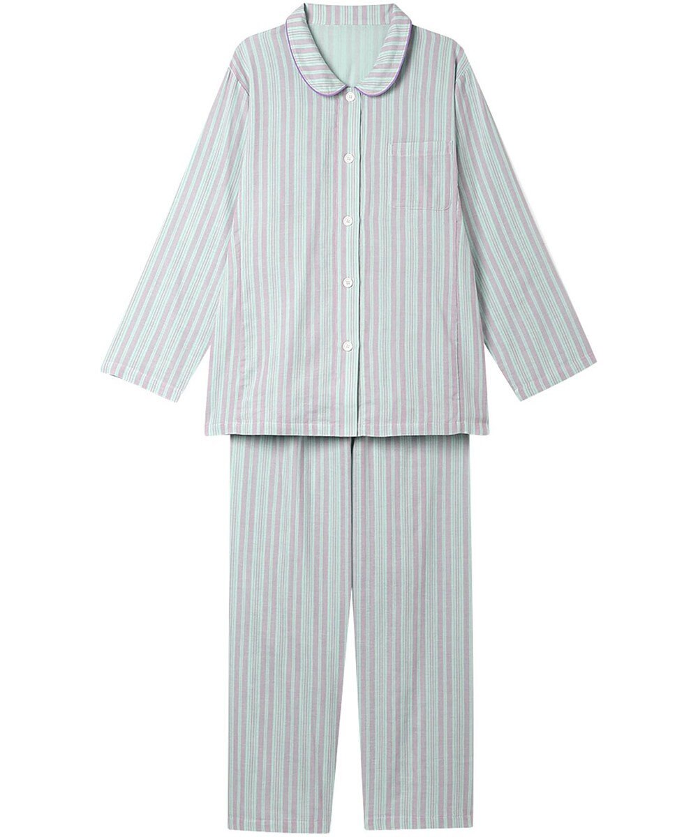 Wing パジャマ 長袖 長ズボン 綿100%(本体) 二重ガーゼ レディース EP8070 ウイング／ワコール 