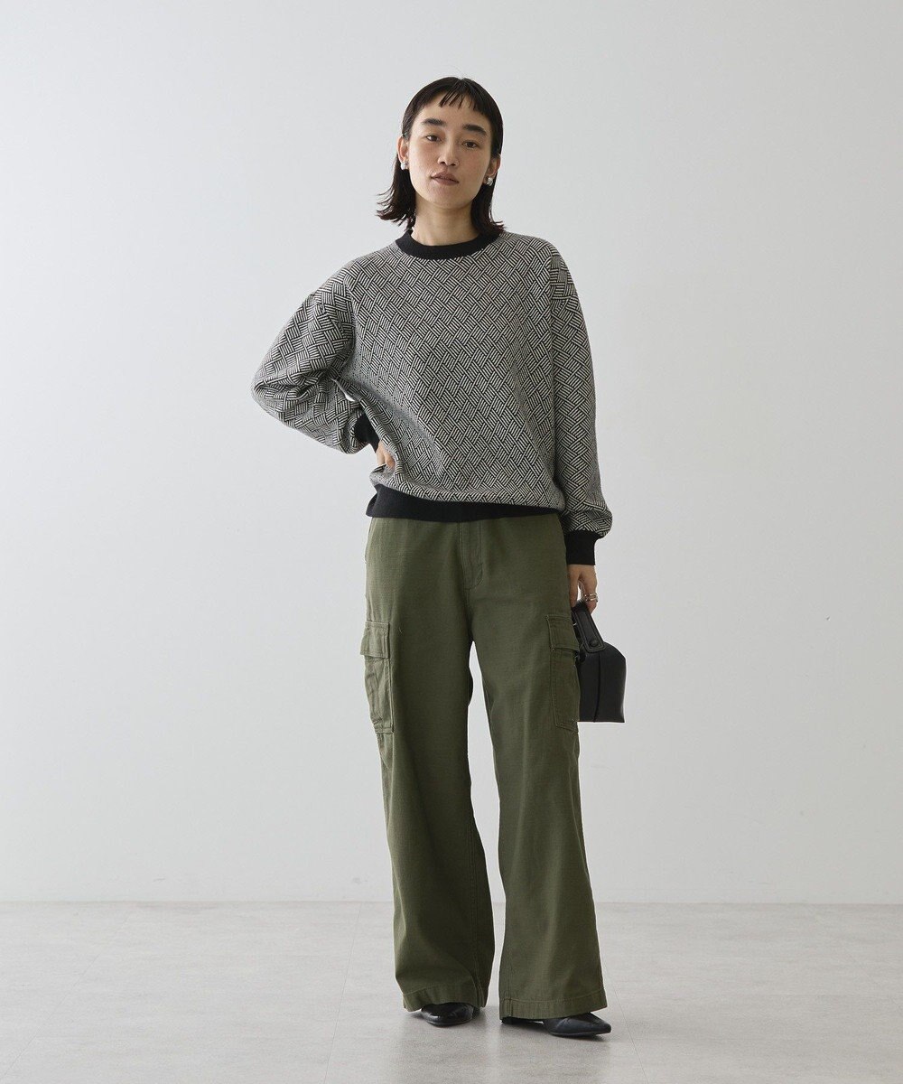 AMERICAN HOLIC バイパチ幾何学柄ニットプルオーバー 