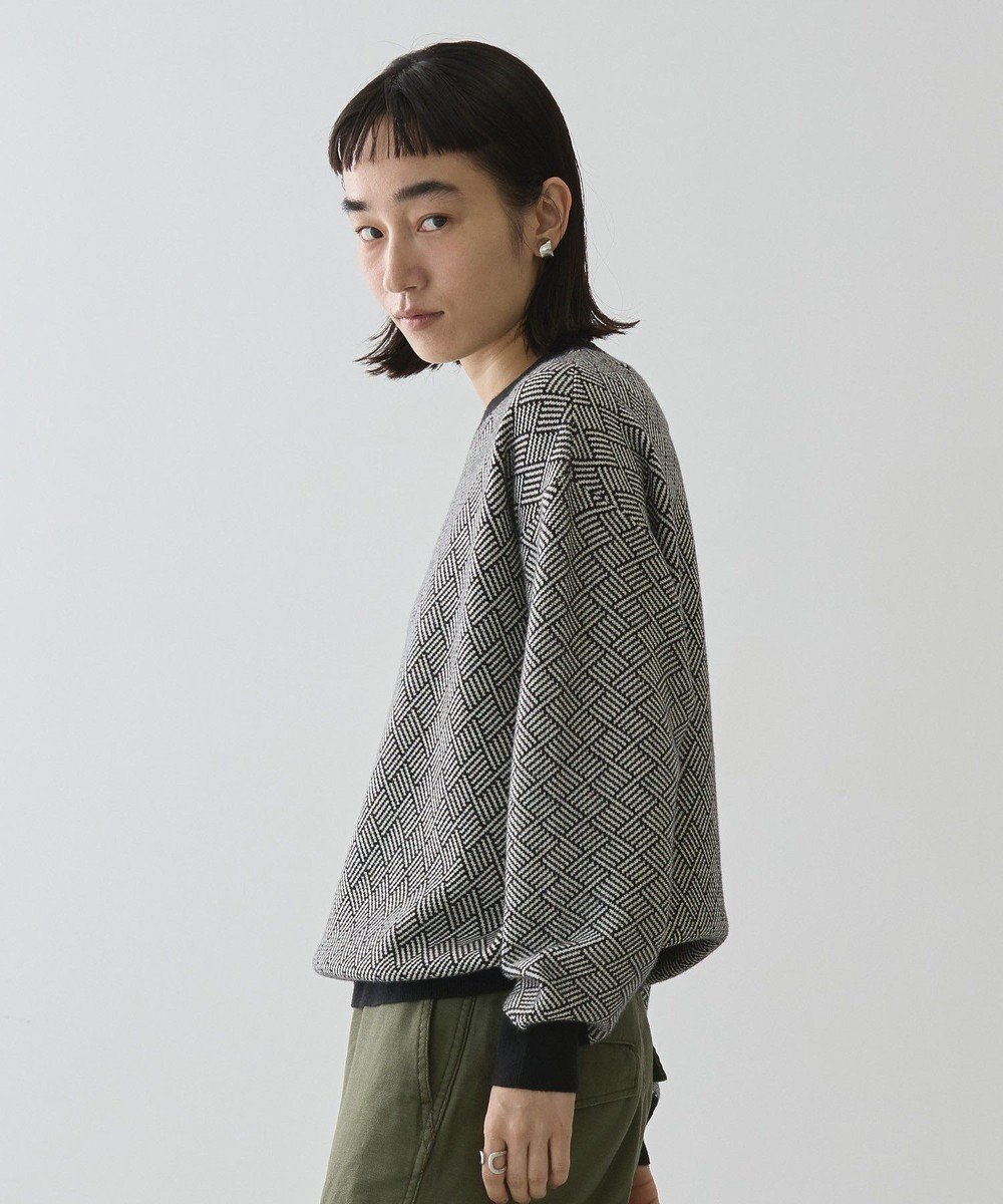 AMERICAN HOLIC バイパチ幾何学柄ニットプルオーバー 