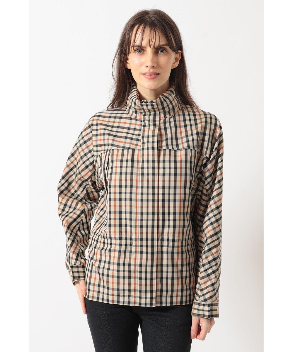 DAKS ハウスチェック ドローストリングブルゾン 