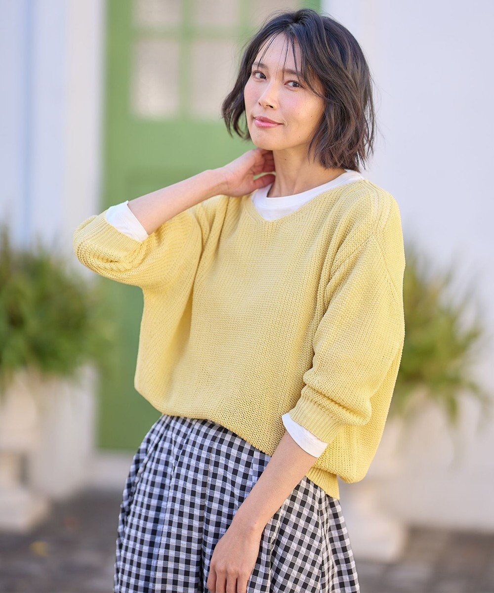 ANY L 【洗濯機可/前後着用可/アンチピリング】２ＷＡＹドライニット 