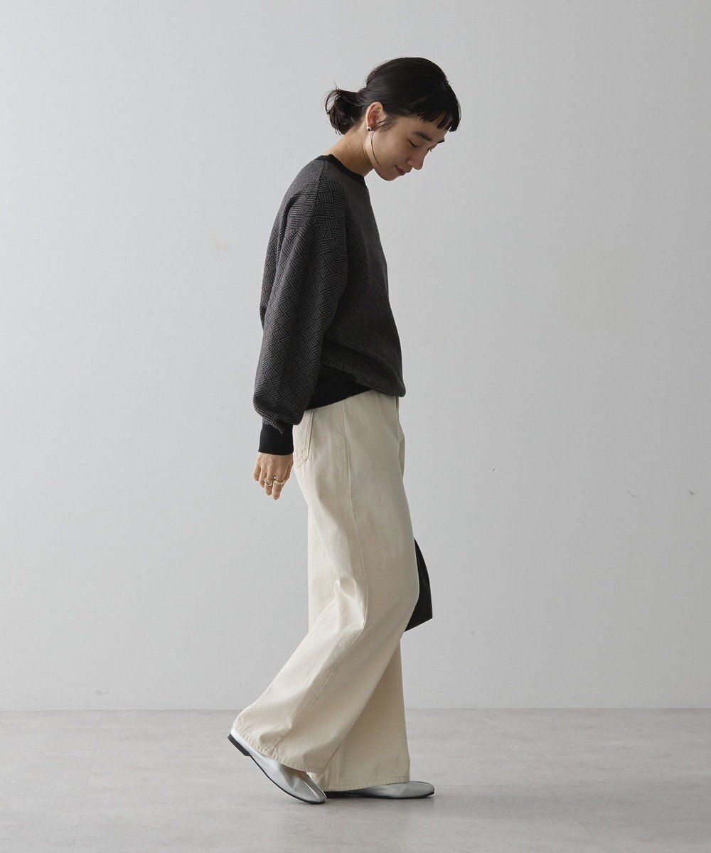 AMERICAN HOLIC バイパチ幾何学柄ニットプルオーバー 