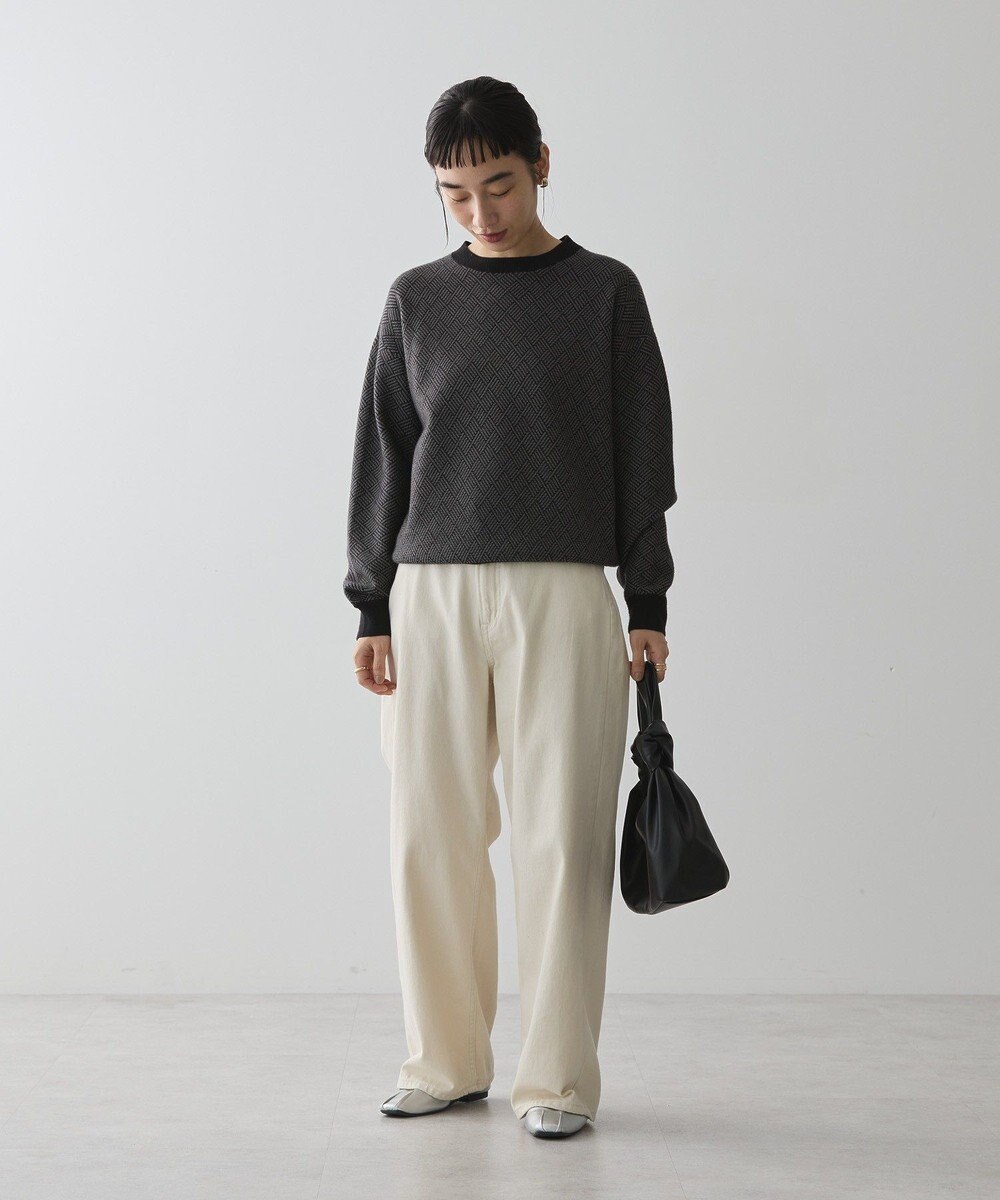 AMERICAN HOLIC バイパチ幾何学柄ニットプルオーバー 