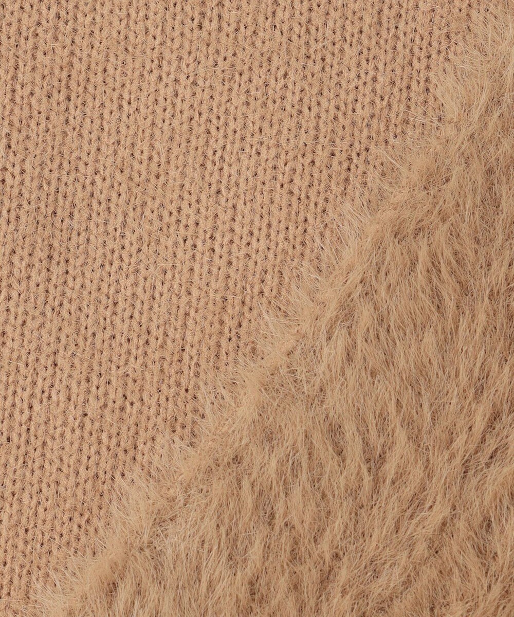 UNFILO ナイロンシャギー Vネックカーディガン 