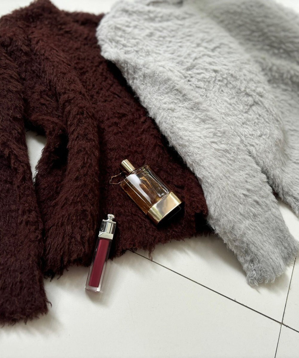 Feroux 【洗える】シャギーVネック ニット 