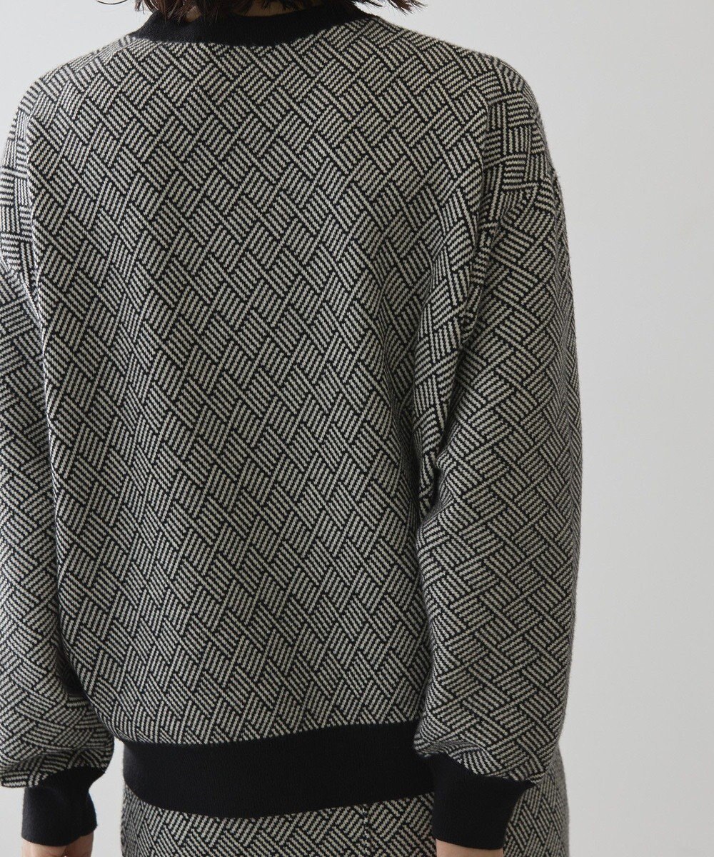 AMERICAN HOLIC バイパチ幾何学柄ニットプルオーバー 