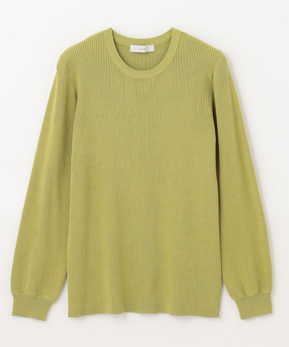 ANY パフスリーブリブニット 