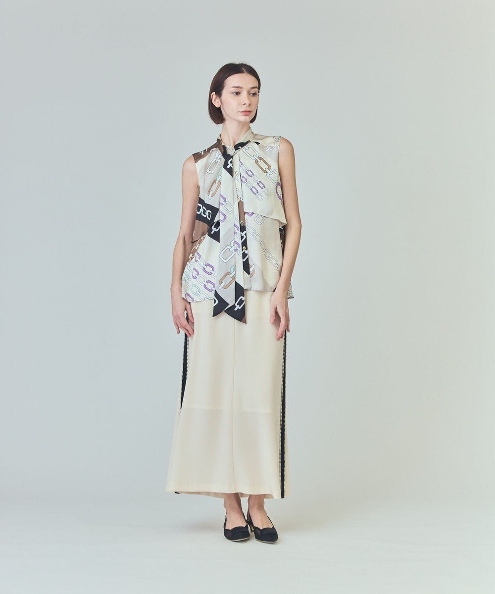 GRACE CONTINENTAL ラインビジューロングスカート 