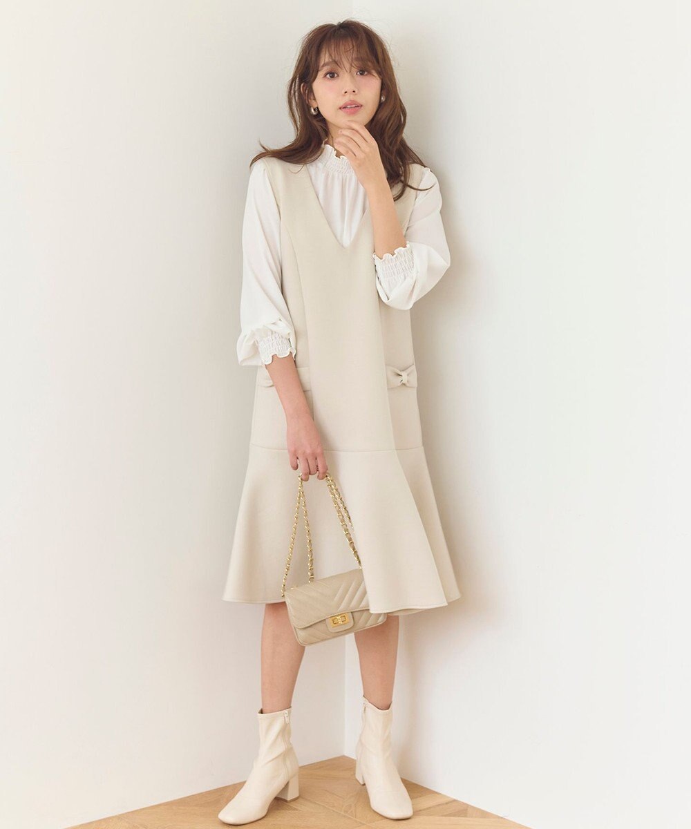 Feroux 【新型・洗える】リボンデザイン ダンボールワンピース 